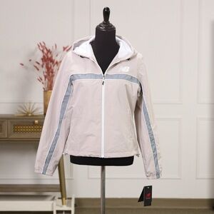 New Balance Women's Light Beige and Gray Hooded Jacket NWT
